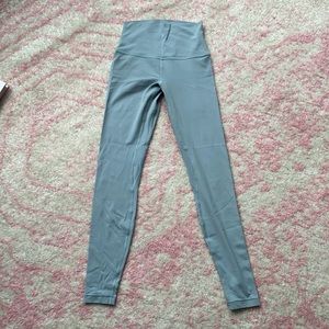 Size 4 Lululemon align leggings, light blue
